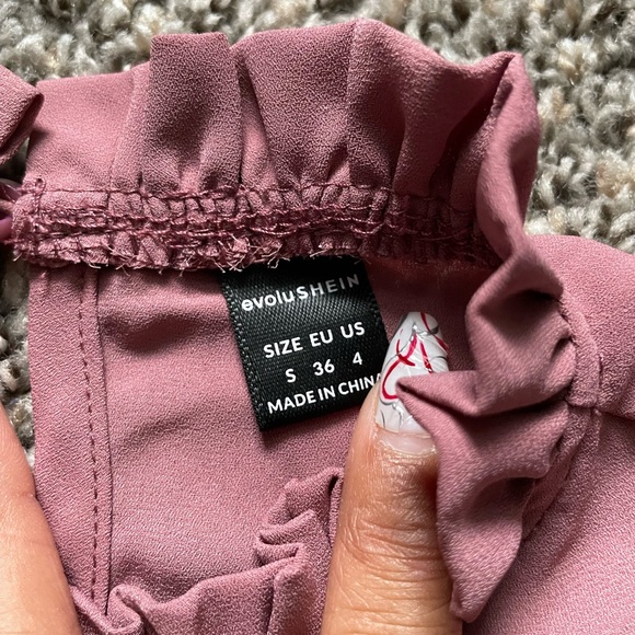 Pink Ruffle Neck Top - Picture 2 of 6